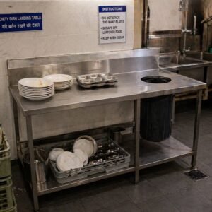 Dirty Dish Landing Table With Gar