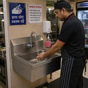 Hand Wash Sink Unit.